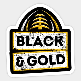 'Black & Gold' Sport Football Sticker